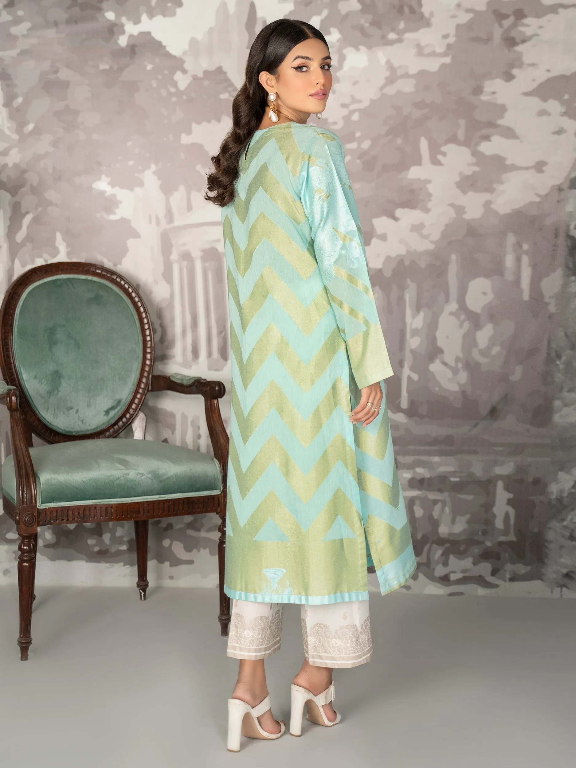 2 Piece Jacquard Suit-Embroidered (Unstitched)