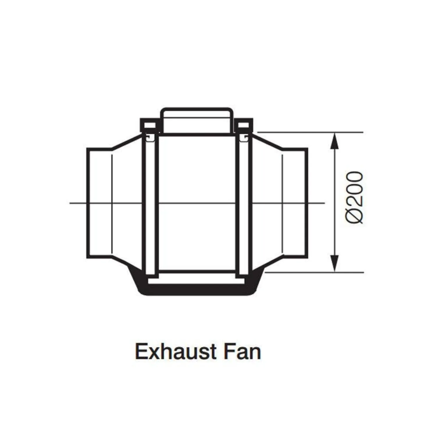 443/576m³/h Fantech Trade Provent in-Line Duct Mount Fan Kit (RIL-150SW 6M Duct internal/External Grille)