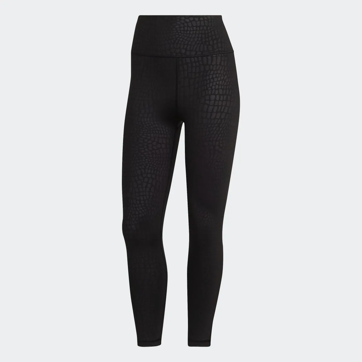 Adidas Optime Training Womens 7/8 Leggings - Black Croc Emboss