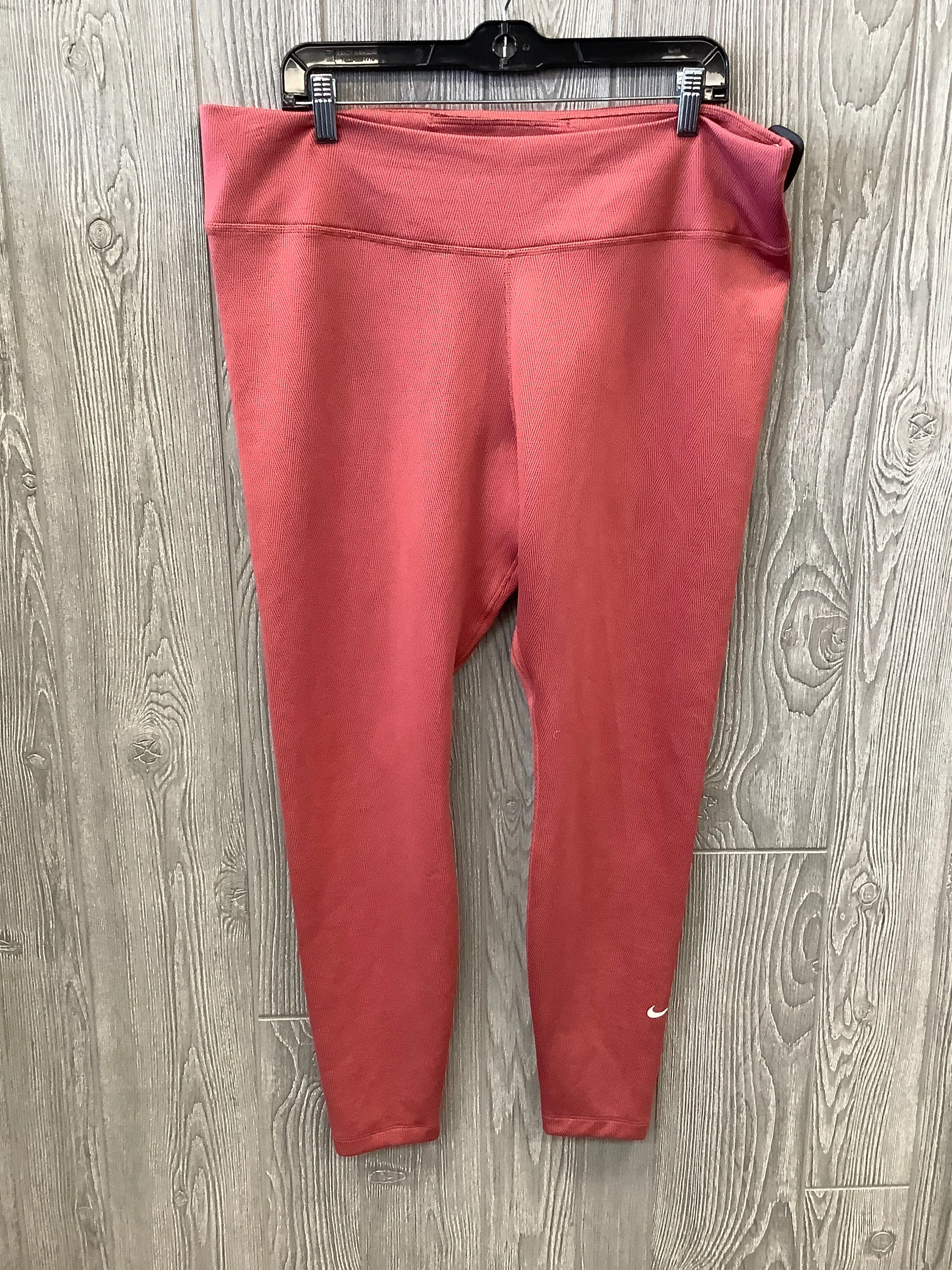 Athletic Leggings By Nike In Red, Size: Xxl