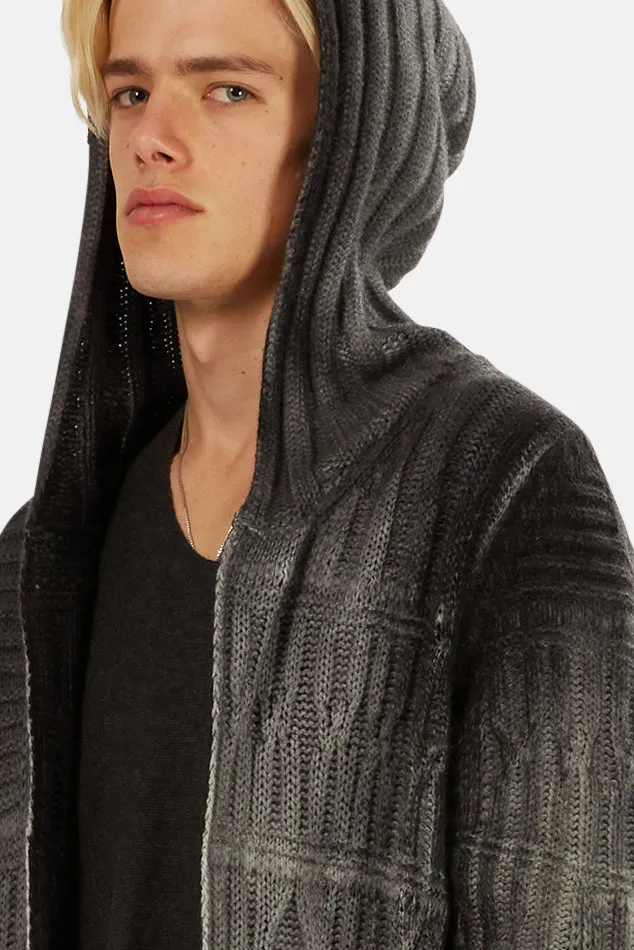 Avant Toi Knitted Long Zip Hoodie