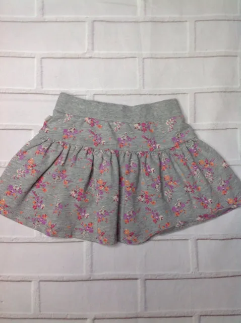 Baby Gap GRAY PRINT Floral Skirt