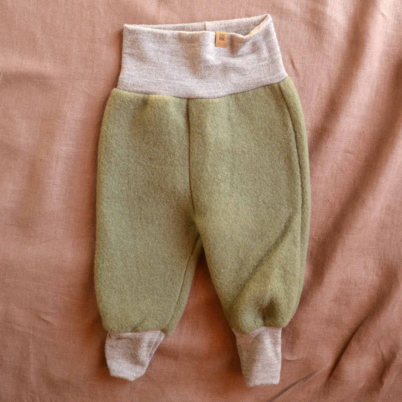 Baby Organic Wool Fleece Pants (3-6m only) *Last One!