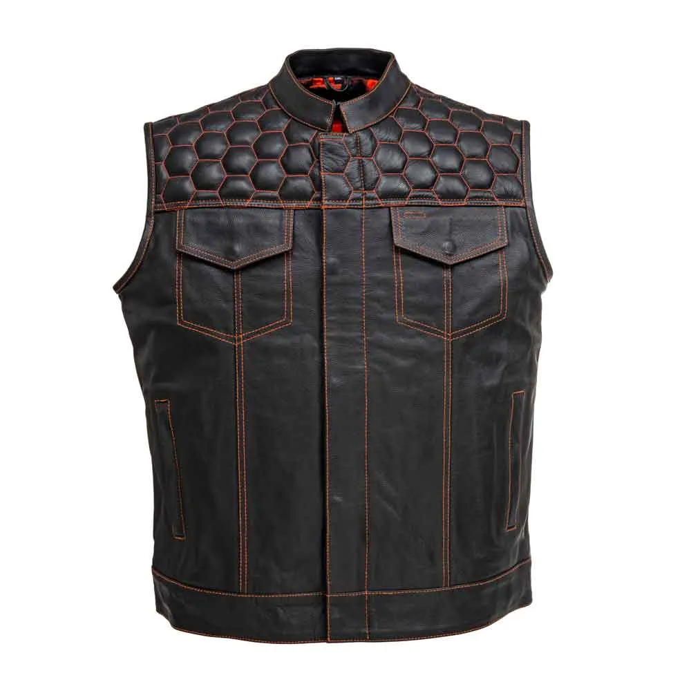 Black Amber Biker Vest