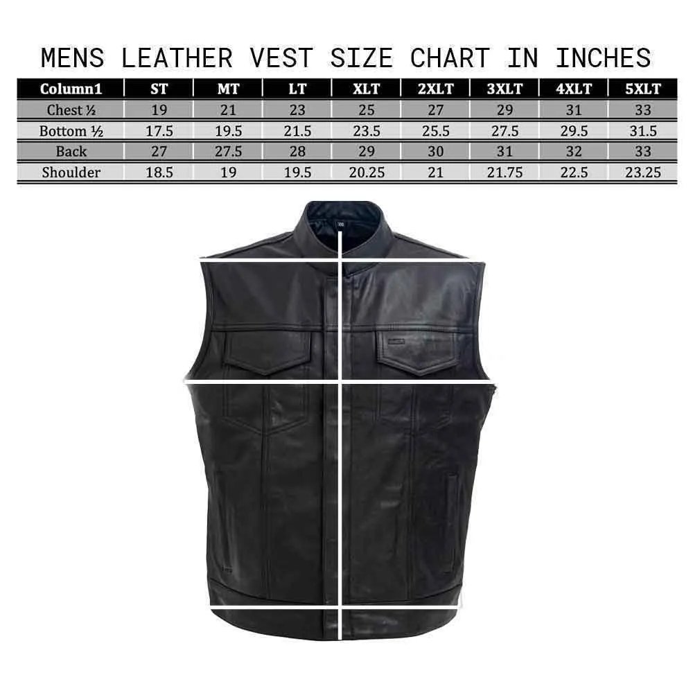 Black Amber Biker Vest