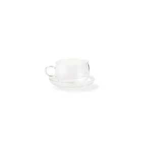 BORO 2 TEA CUPS W/  PLATE