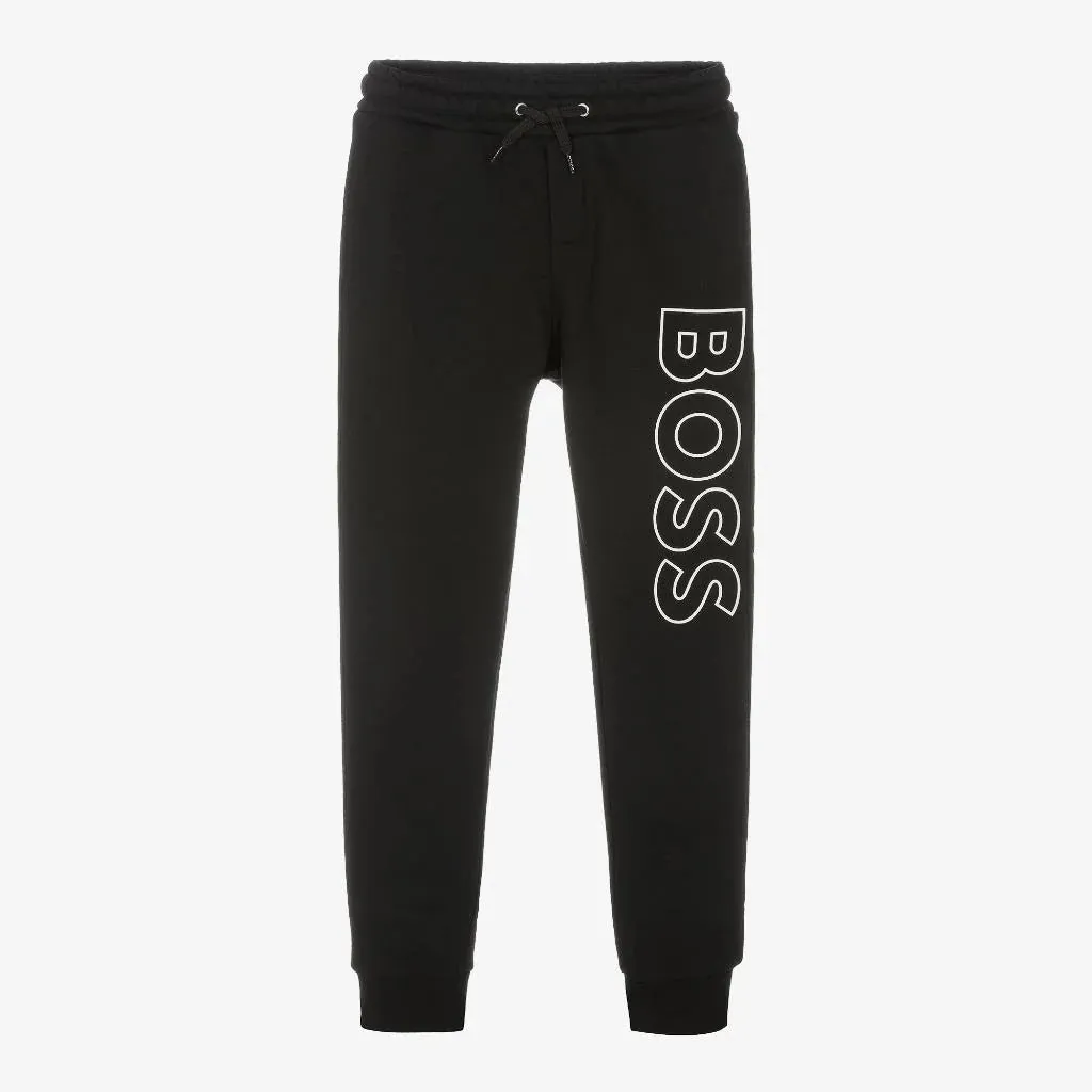 BOSS Kids Black LOGO Jogging Sweatpants