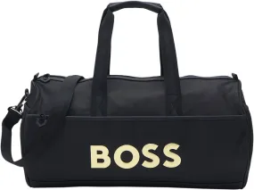 Boss Mens Holiday Bag In Black Gold