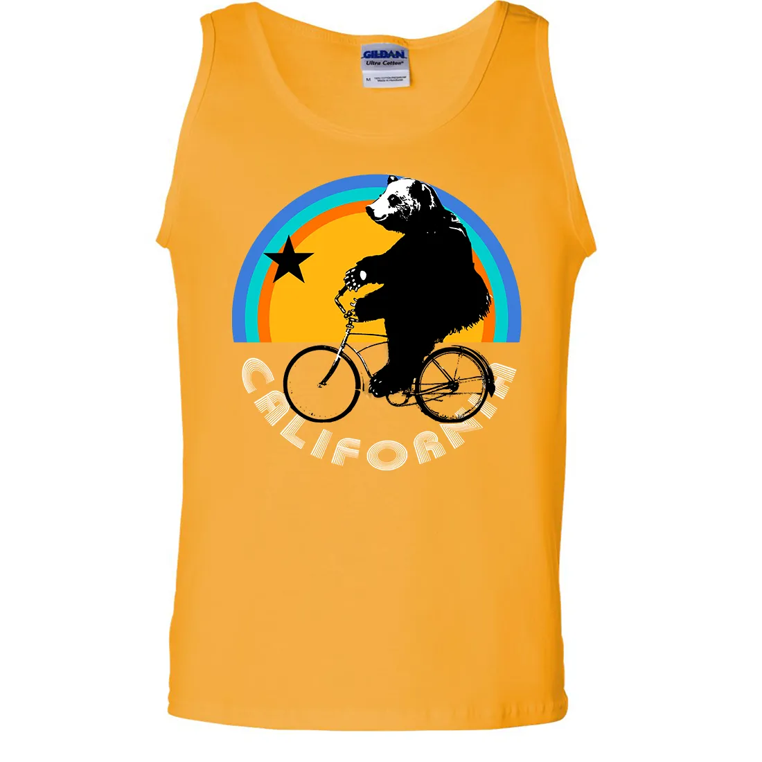 California Bear On Bike Asst Colors Tank Top