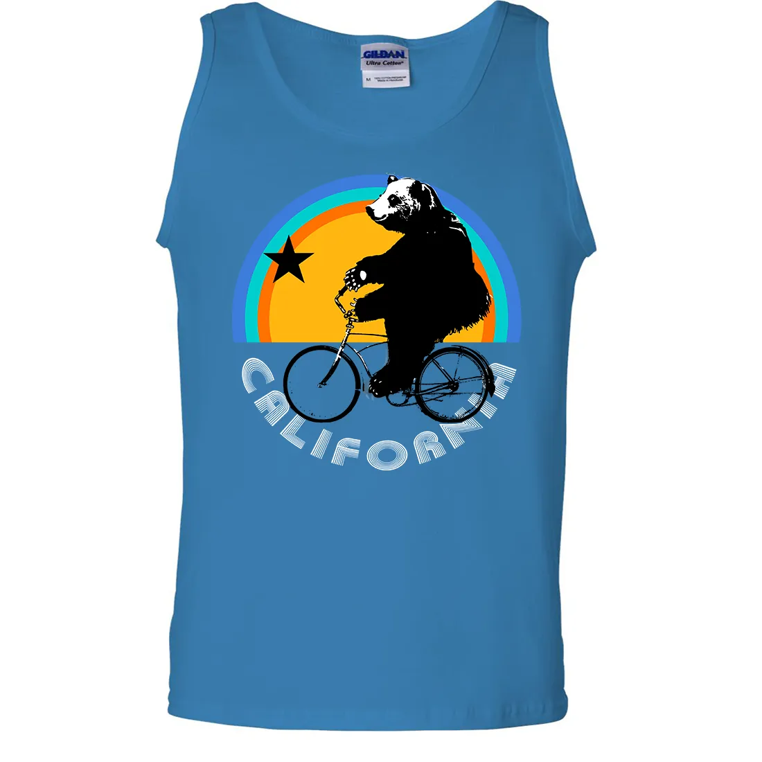 California Bear On Bike Asst Colors Tank Top