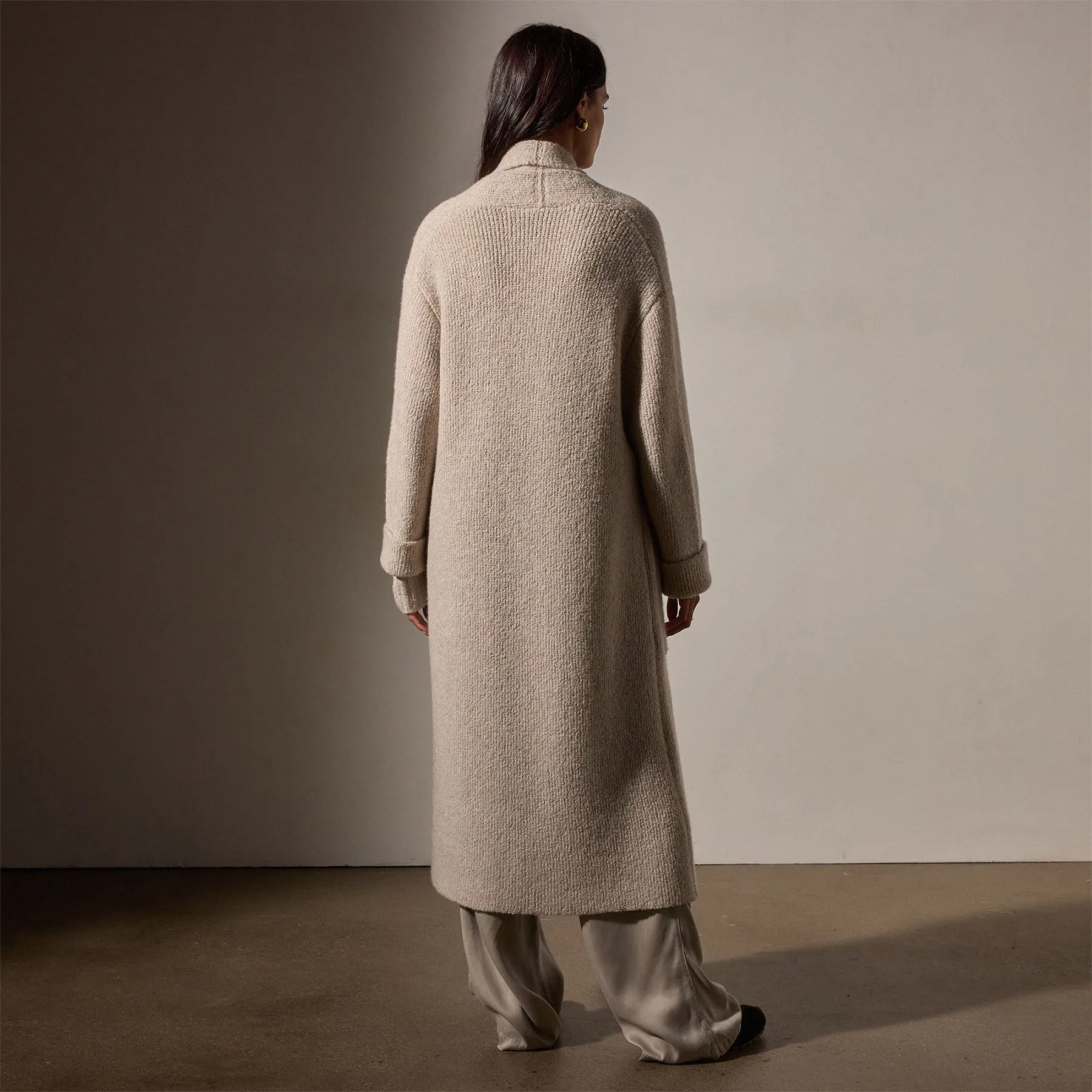 Cashmere Boucle Coat - Hazel