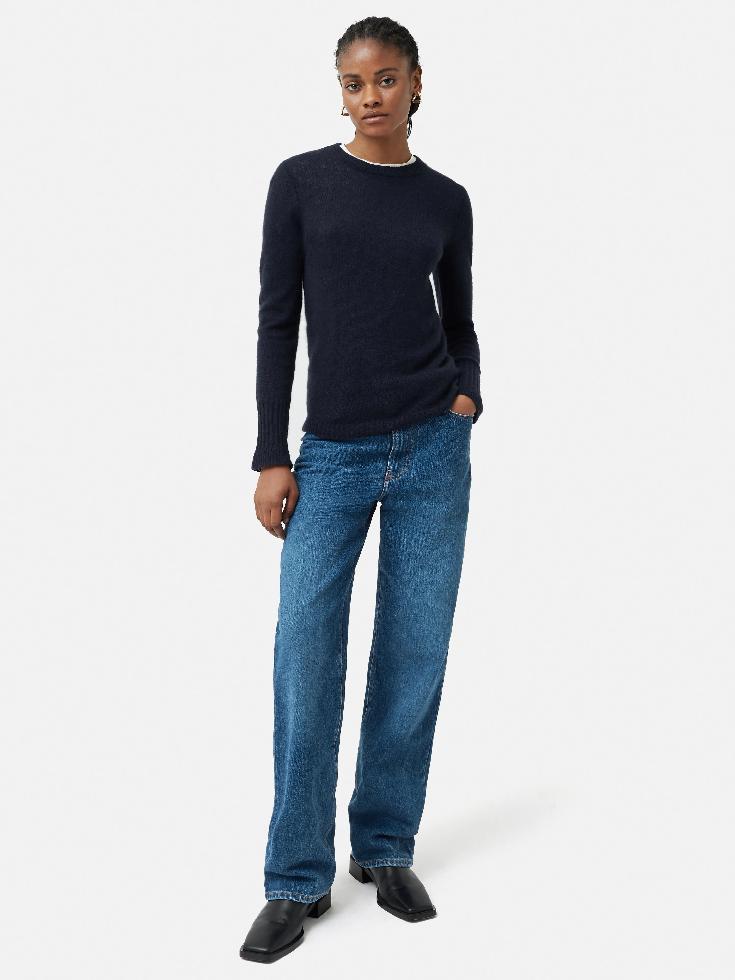 Cloud Cashmere Crew Jumper | Navy