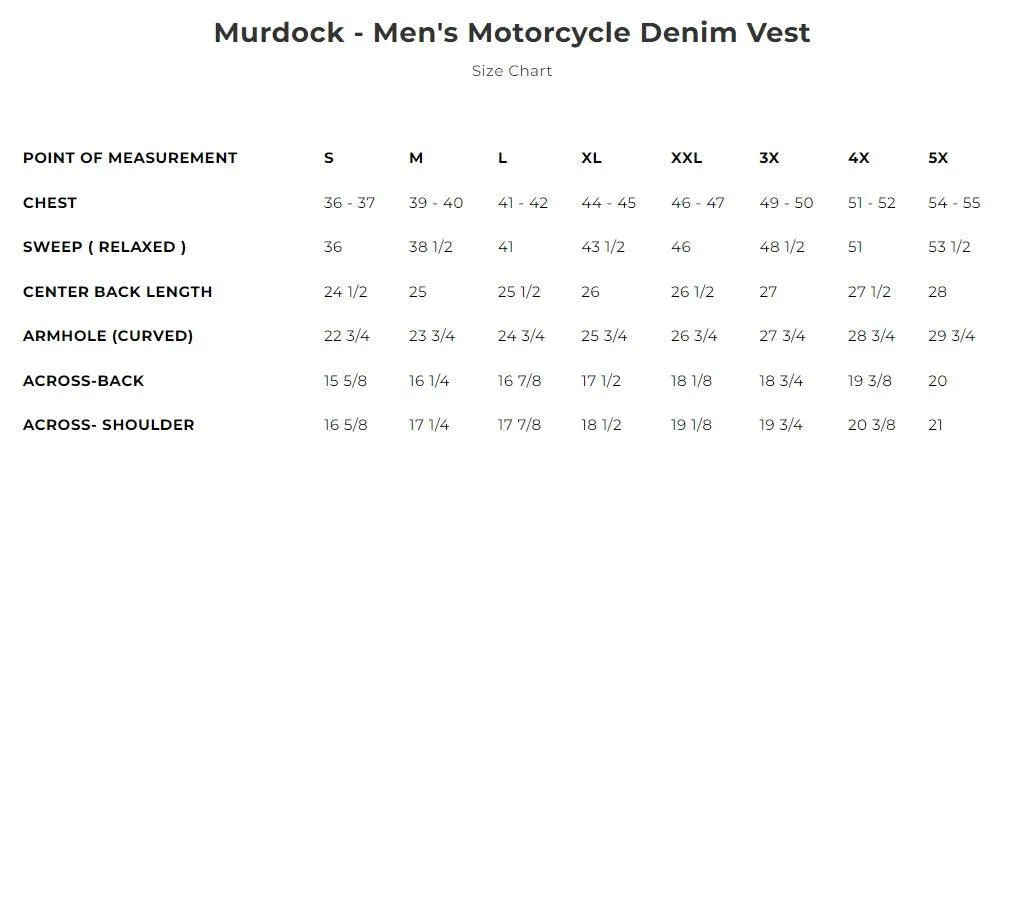 First Mfg Mens Murdock Denim Concealment Vest