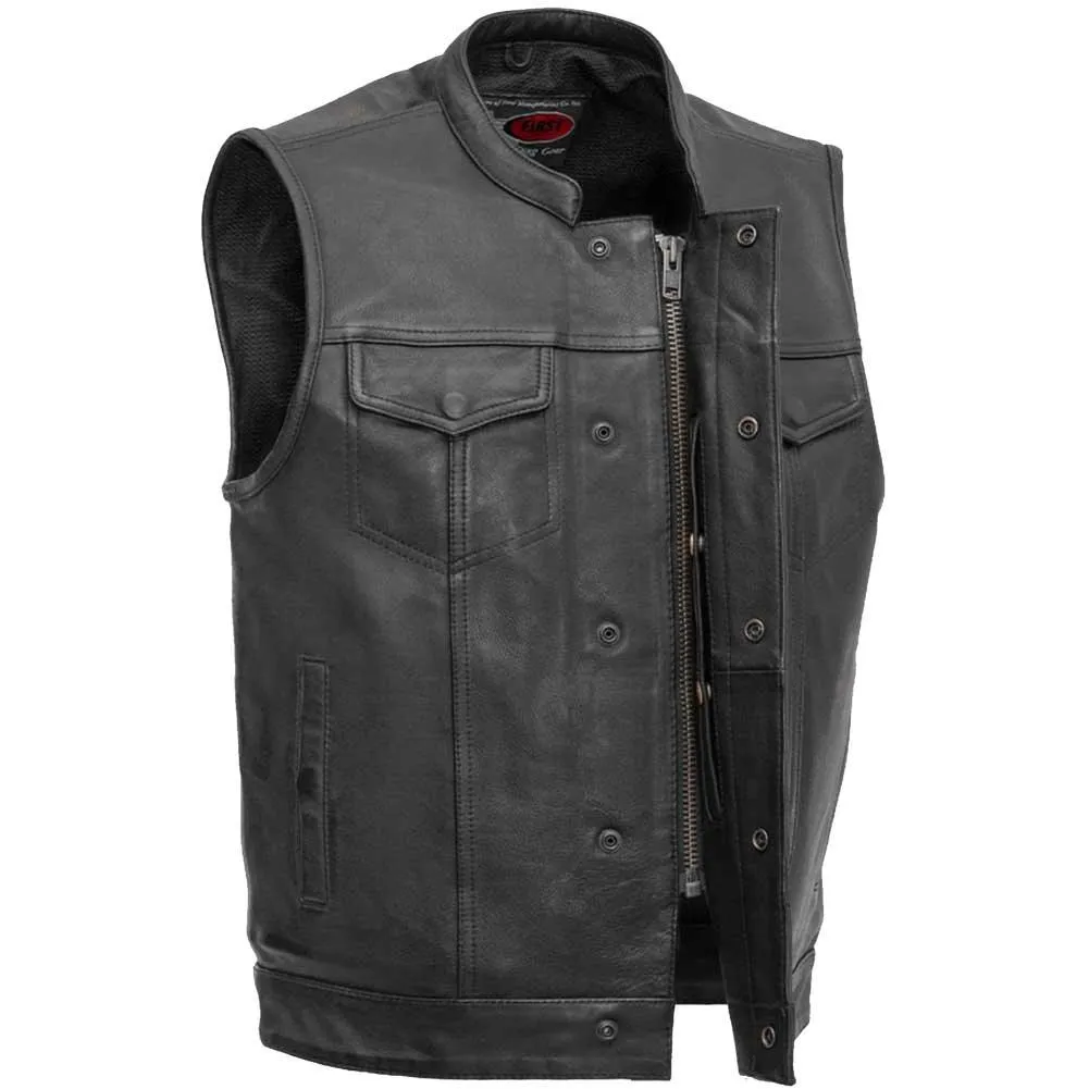 First Mfg Mens Sharp Shooter Concealment Leather Vest SIZE XLarge - Final Sale Ships Same Day