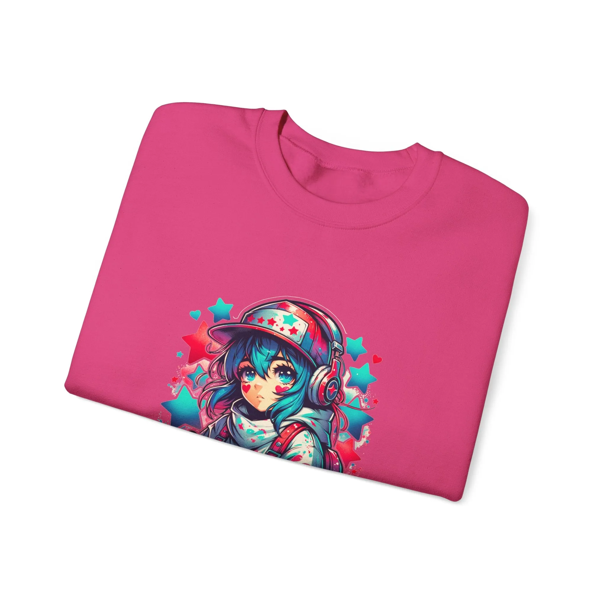 Graffiti Anime Girls Unisex Heavy Blend™ Crewneck Sweatshirt