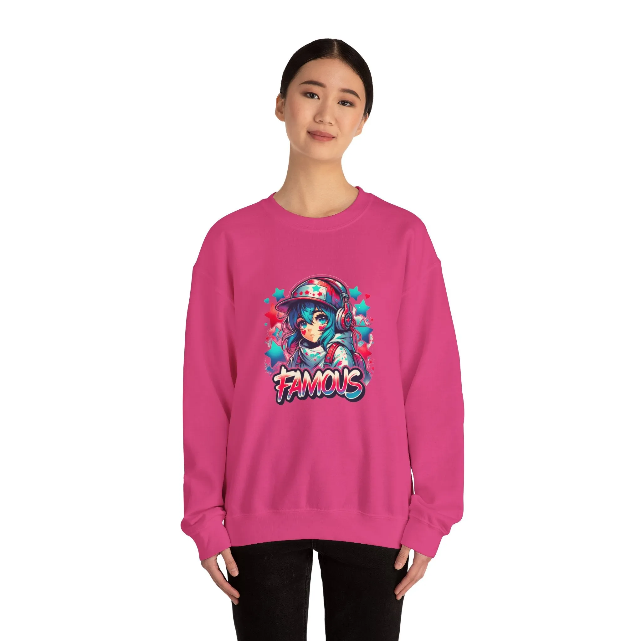 Graffiti Anime Girls Unisex Heavy Blend™ Crewneck Sweatshirt