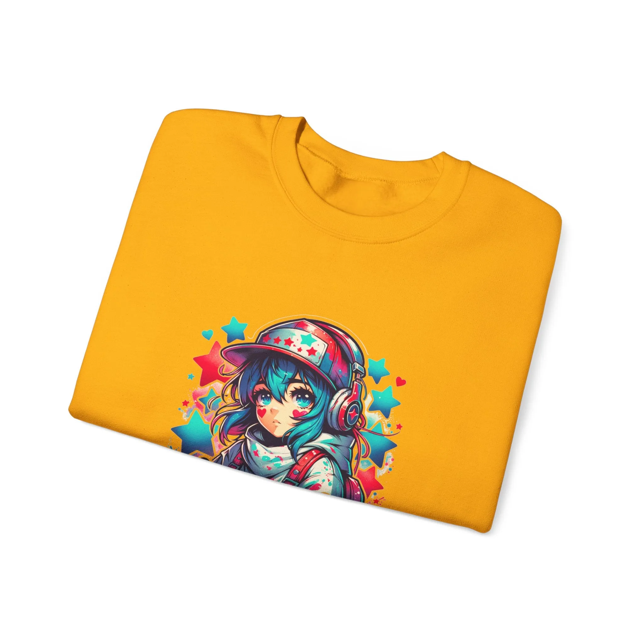 Graffiti Anime Girls Unisex Heavy Blend™ Crewneck Sweatshirt