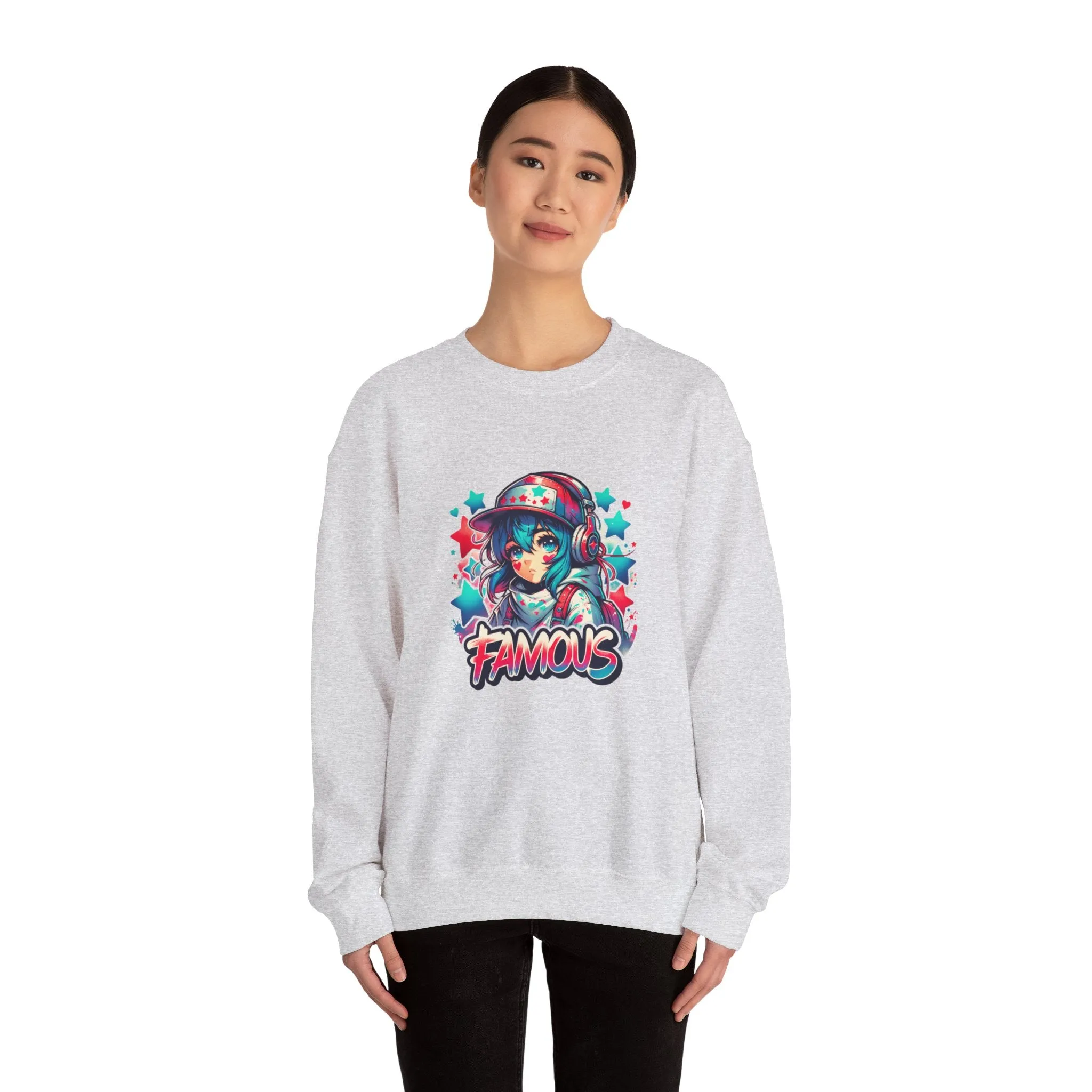 Graffiti Anime Girls Unisex Heavy Blend™ Crewneck Sweatshirt