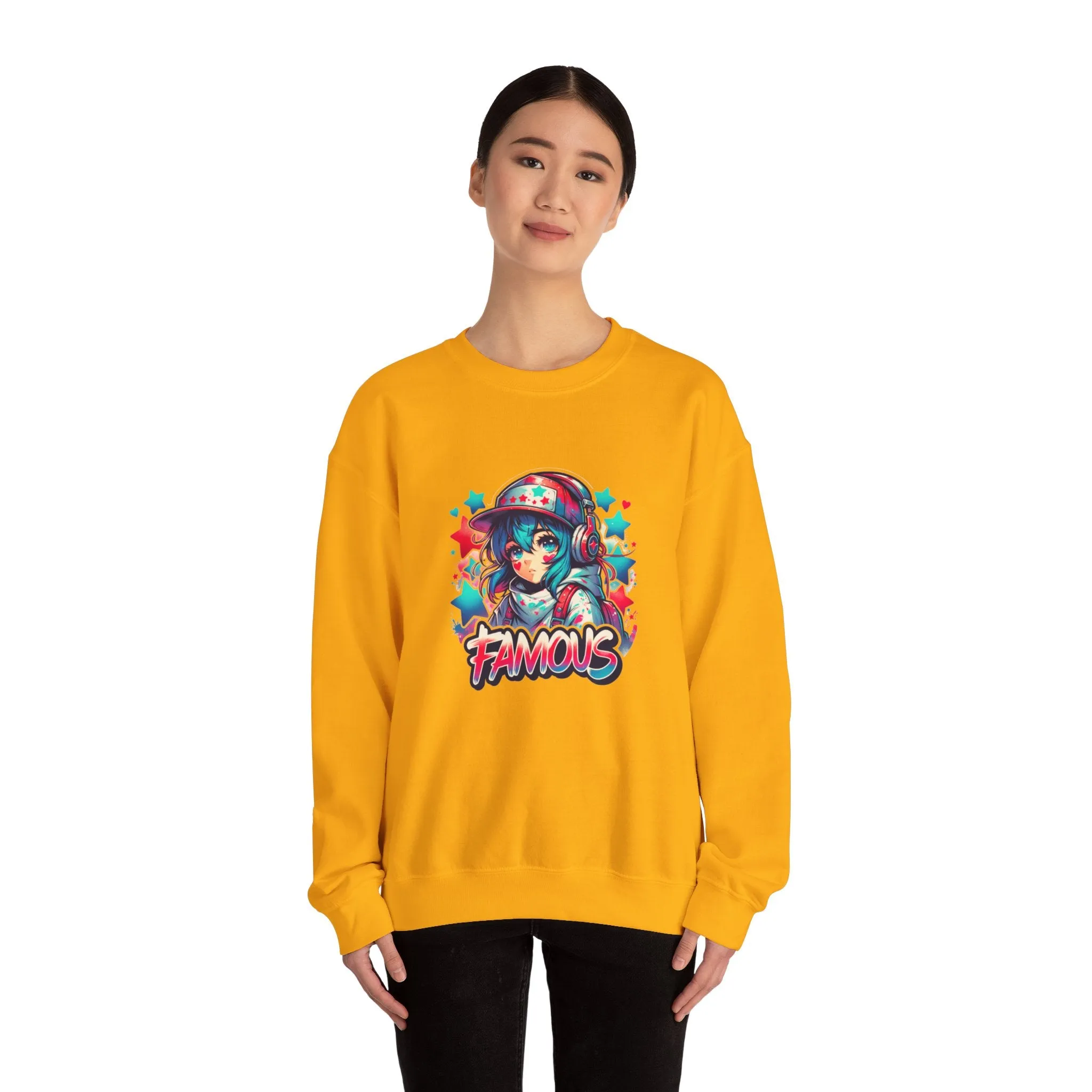 Graffiti Anime Girls Unisex Heavy Blend™ Crewneck Sweatshirt