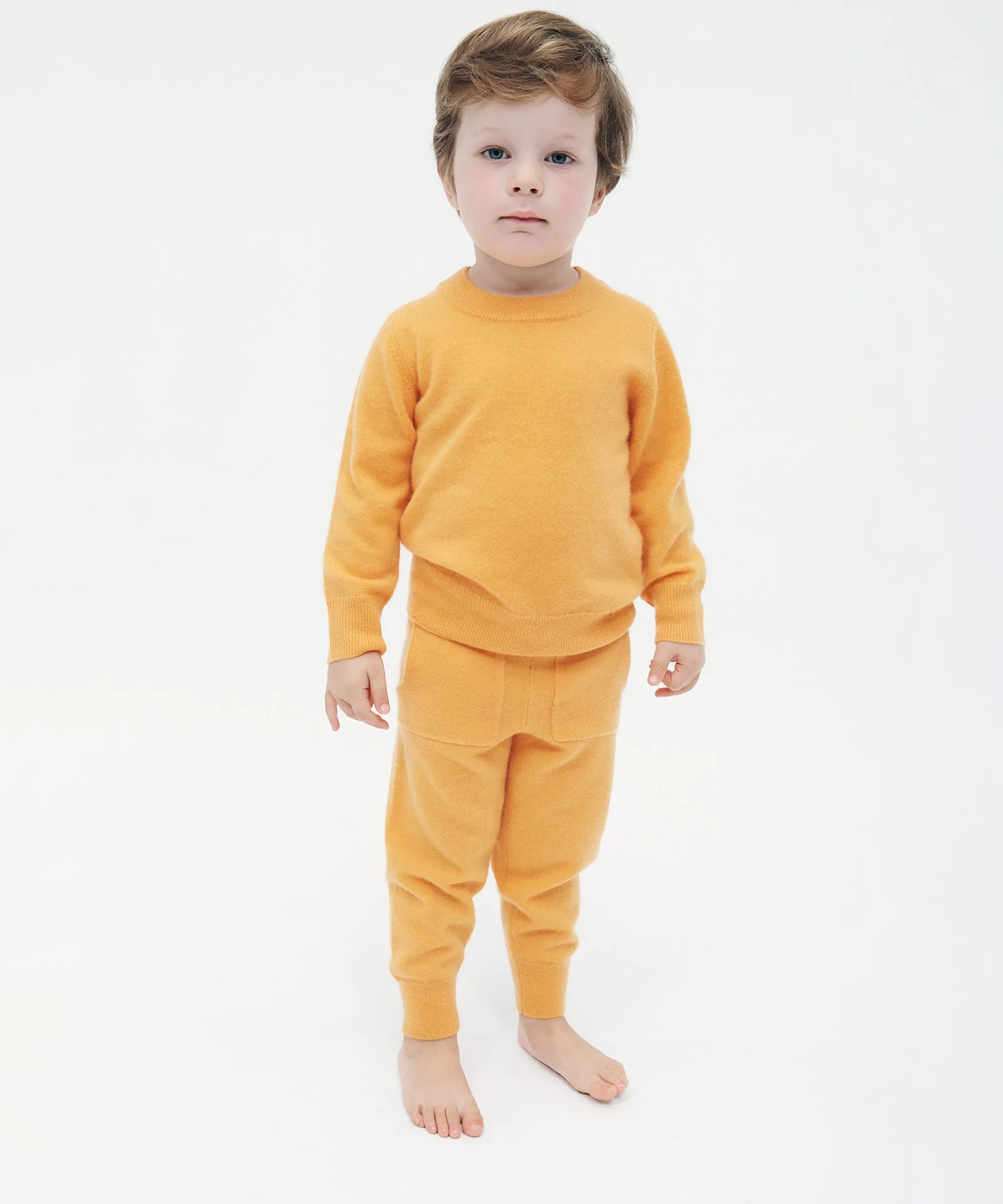 Kid's Signature Cashmere Crewneck Jogger Set