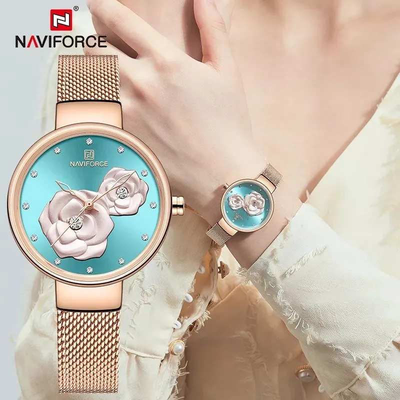 Naviforce Stylish Metallic Bracelet Watch