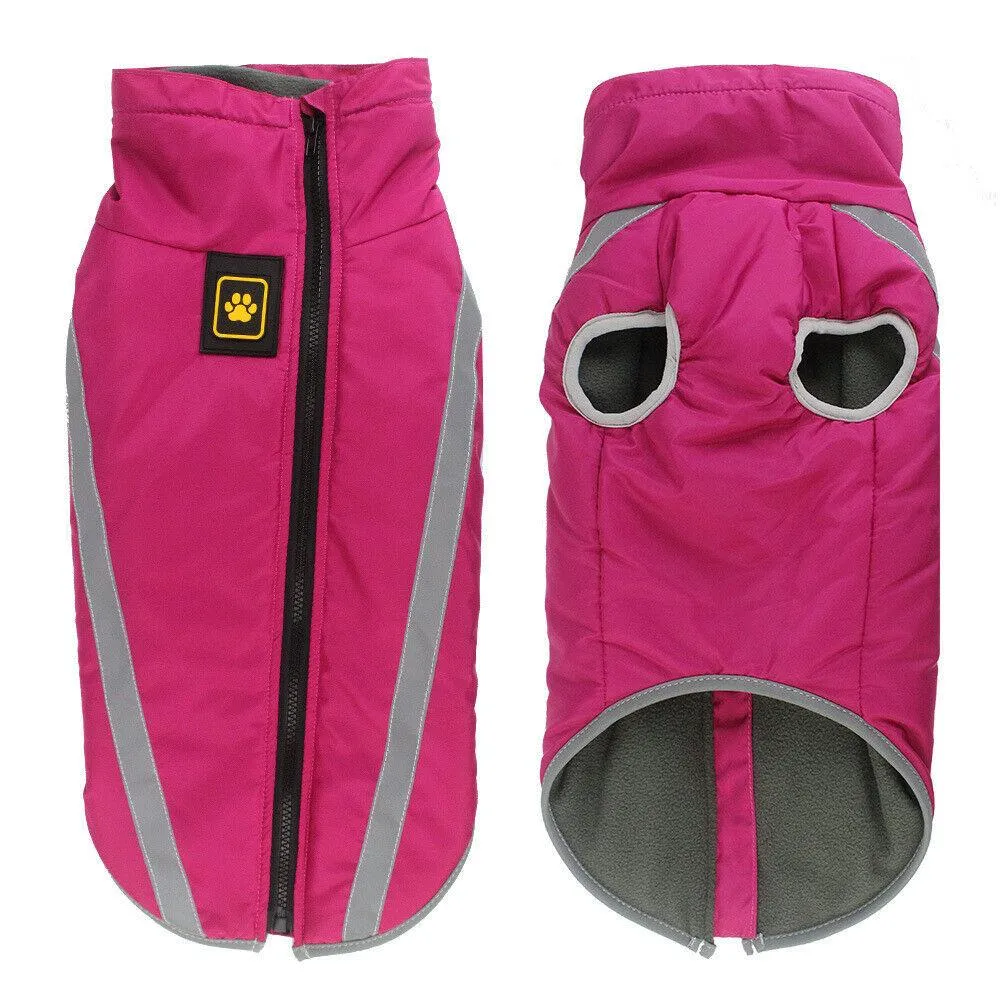 PETLAVISH Pro™ Warm Large Dog Vest Jacket: Waterproof Light-Reflecting Fleece XL-6XL