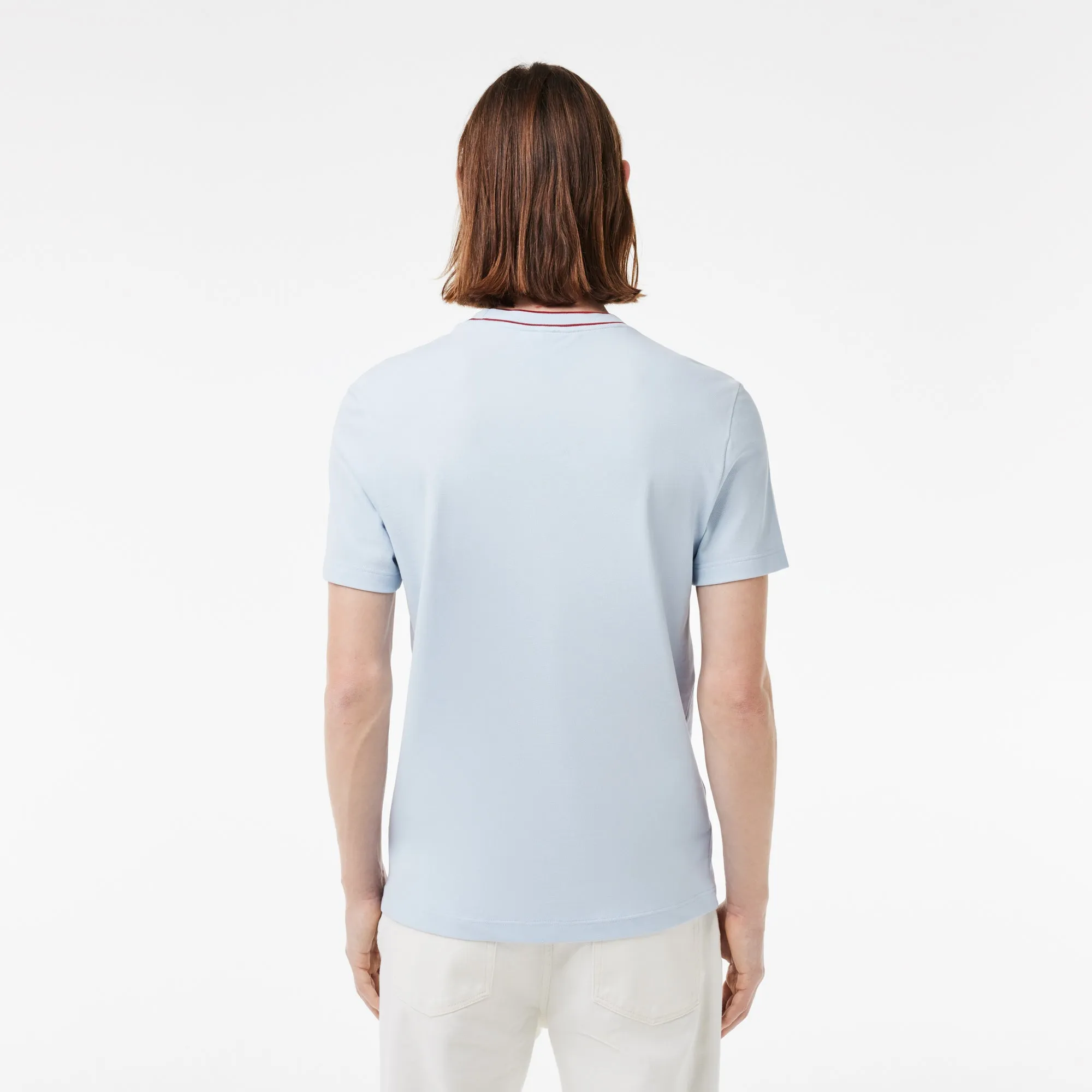 Piqué Stripe Collar T-shirt