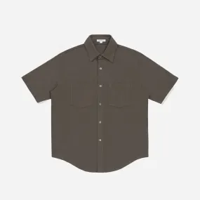 PIQUE SHORT SLEEVE WORK SHIRT - BARK