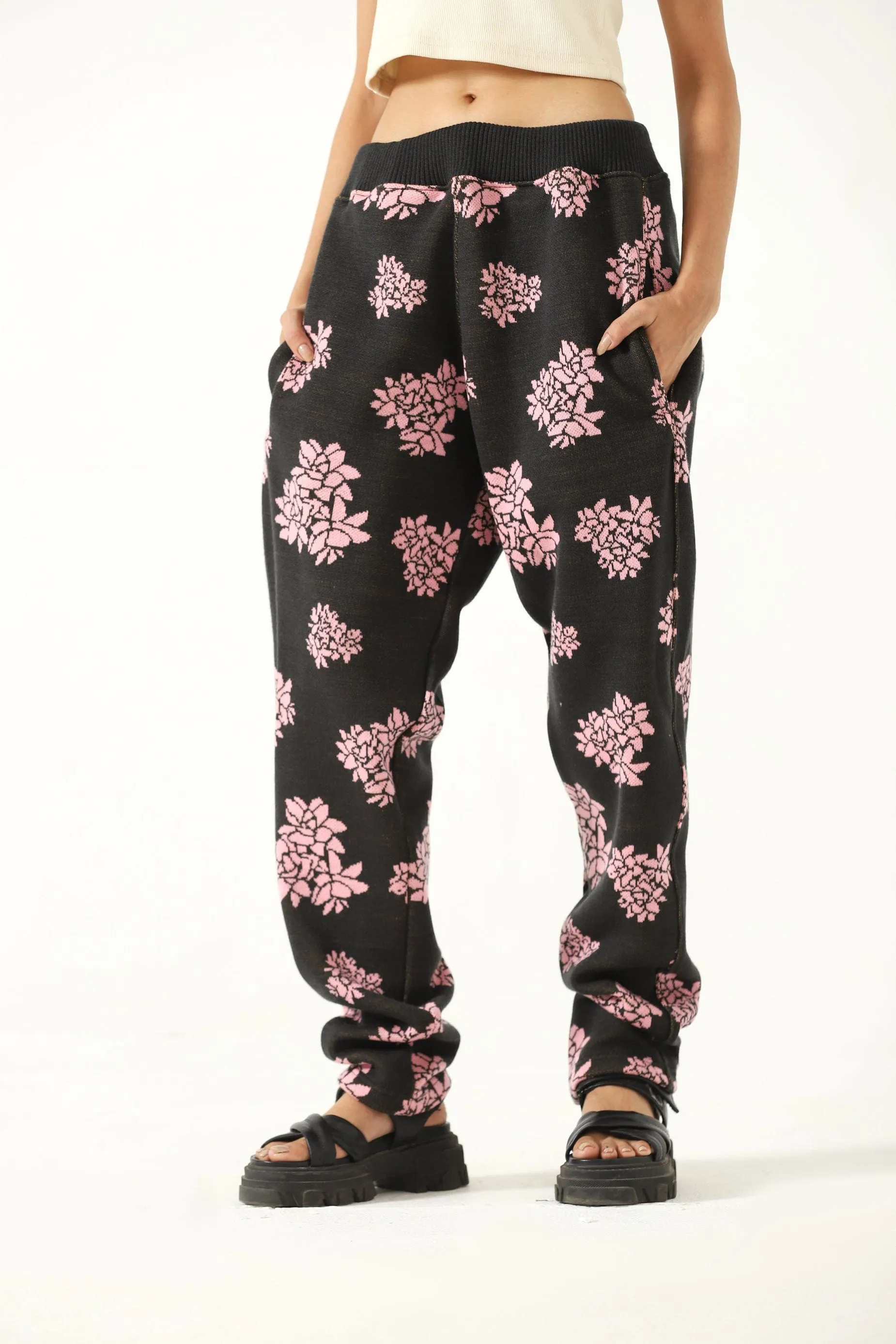 "JASMINE GARDEN" KNIT SWEATPANTS