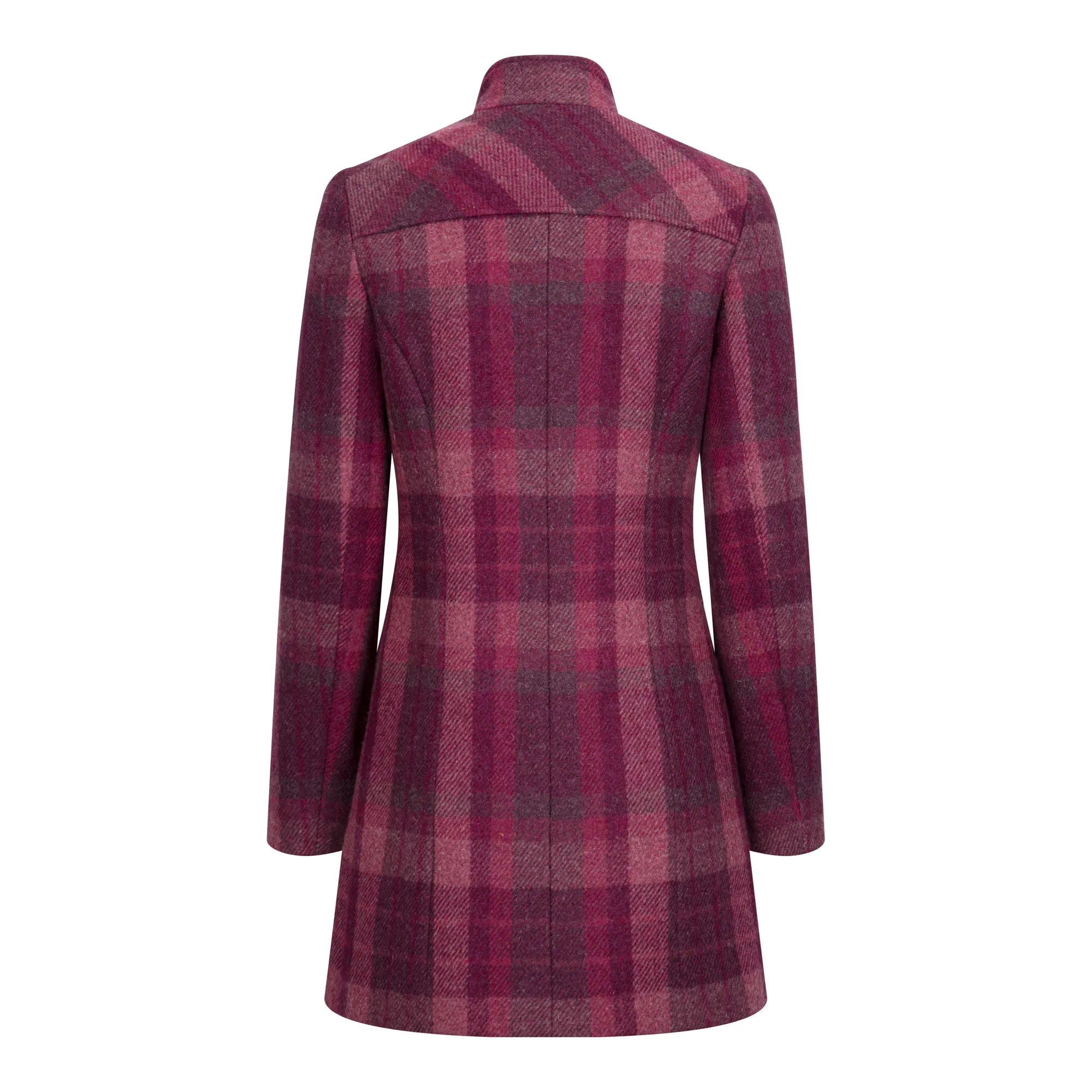 Raspberry Check Marie Duffle Coat