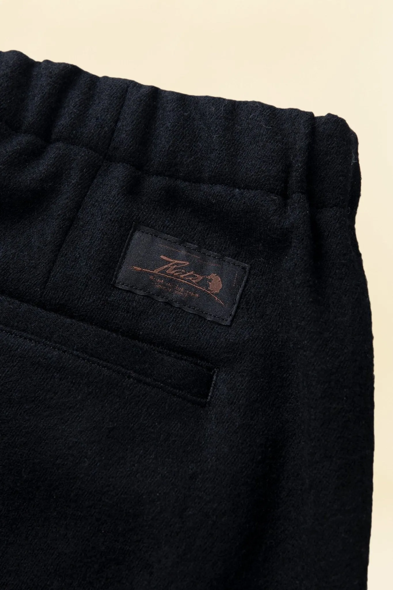 Rats Wool Knit Easy Pants - Black