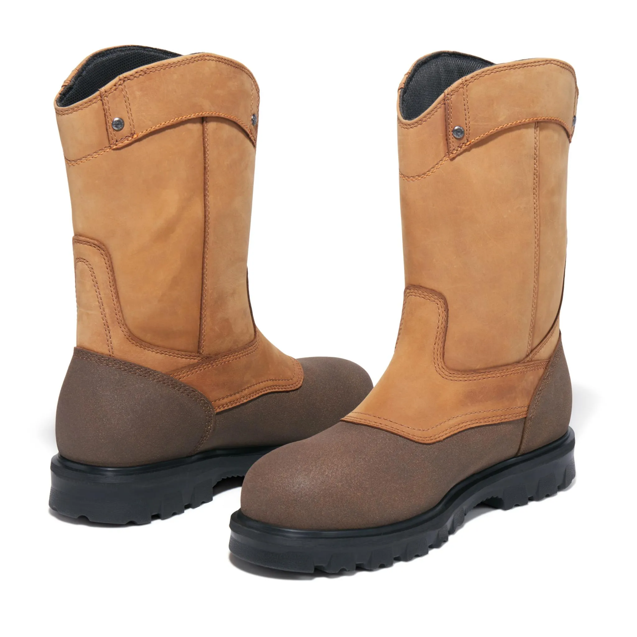 Rigmaster Steel-Toe Waterproof Pull-On Work Boot Brown