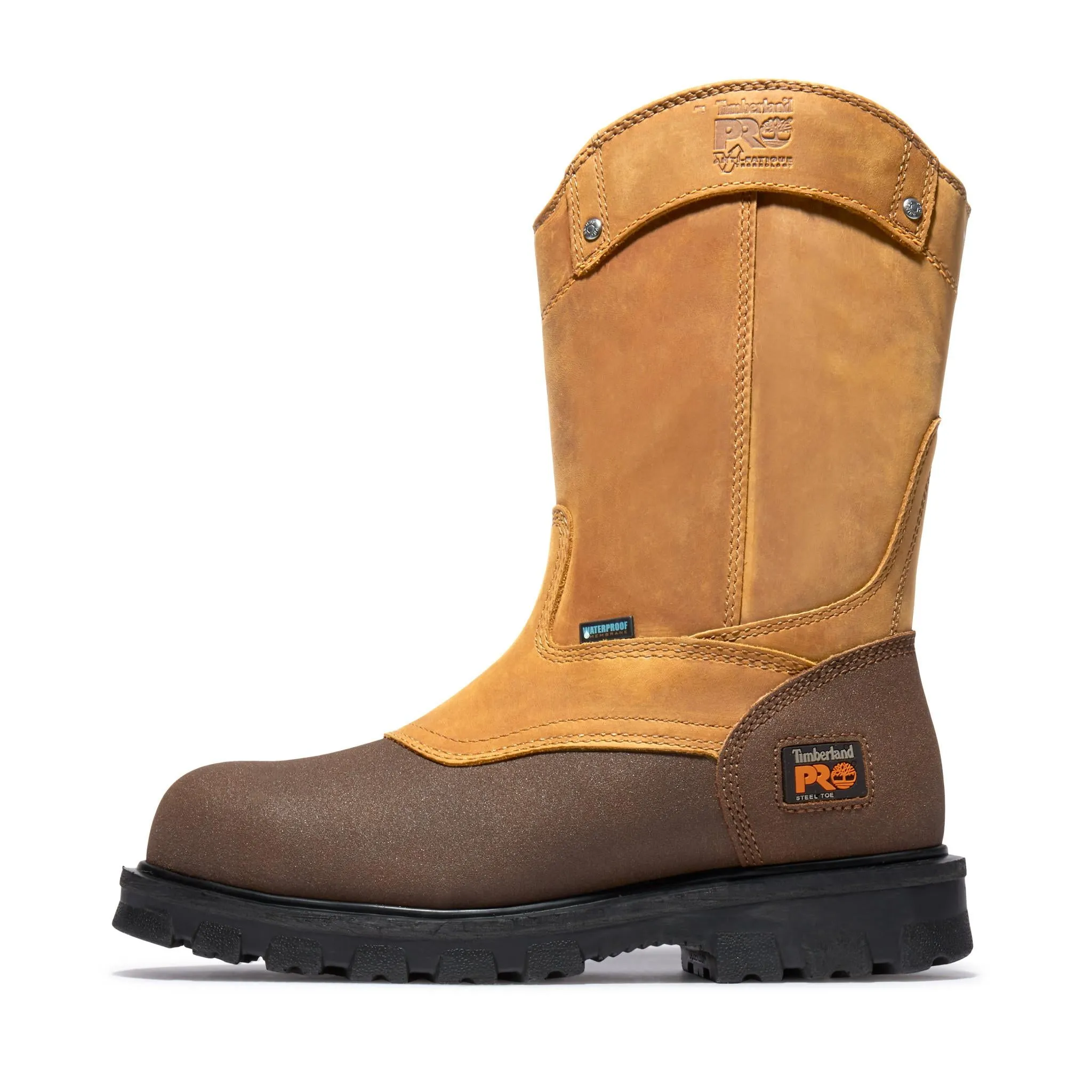 Rigmaster Steel-Toe Waterproof Pull-On Work Boot Brown