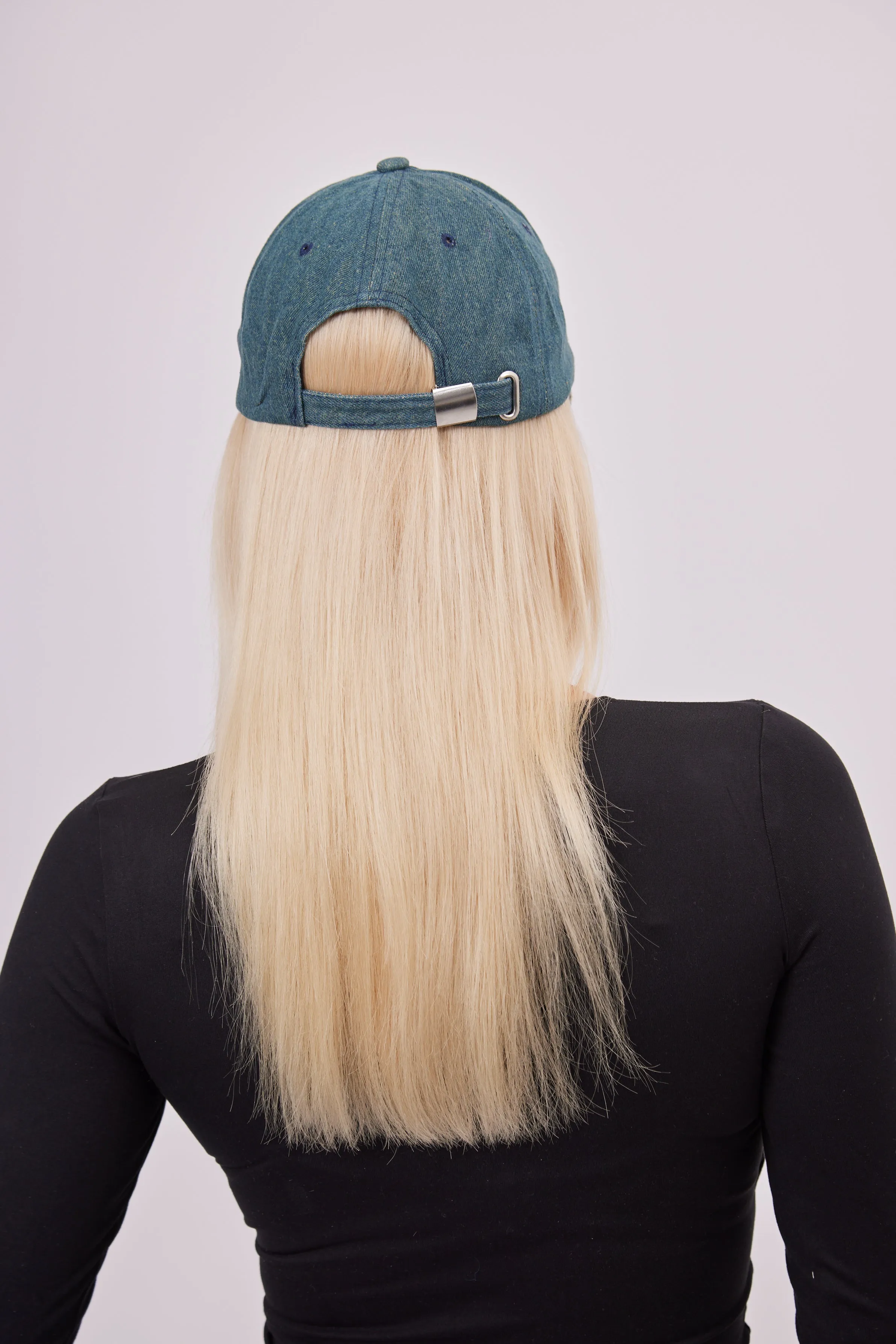 Salty Denim Washed Baseball Cap in Blue