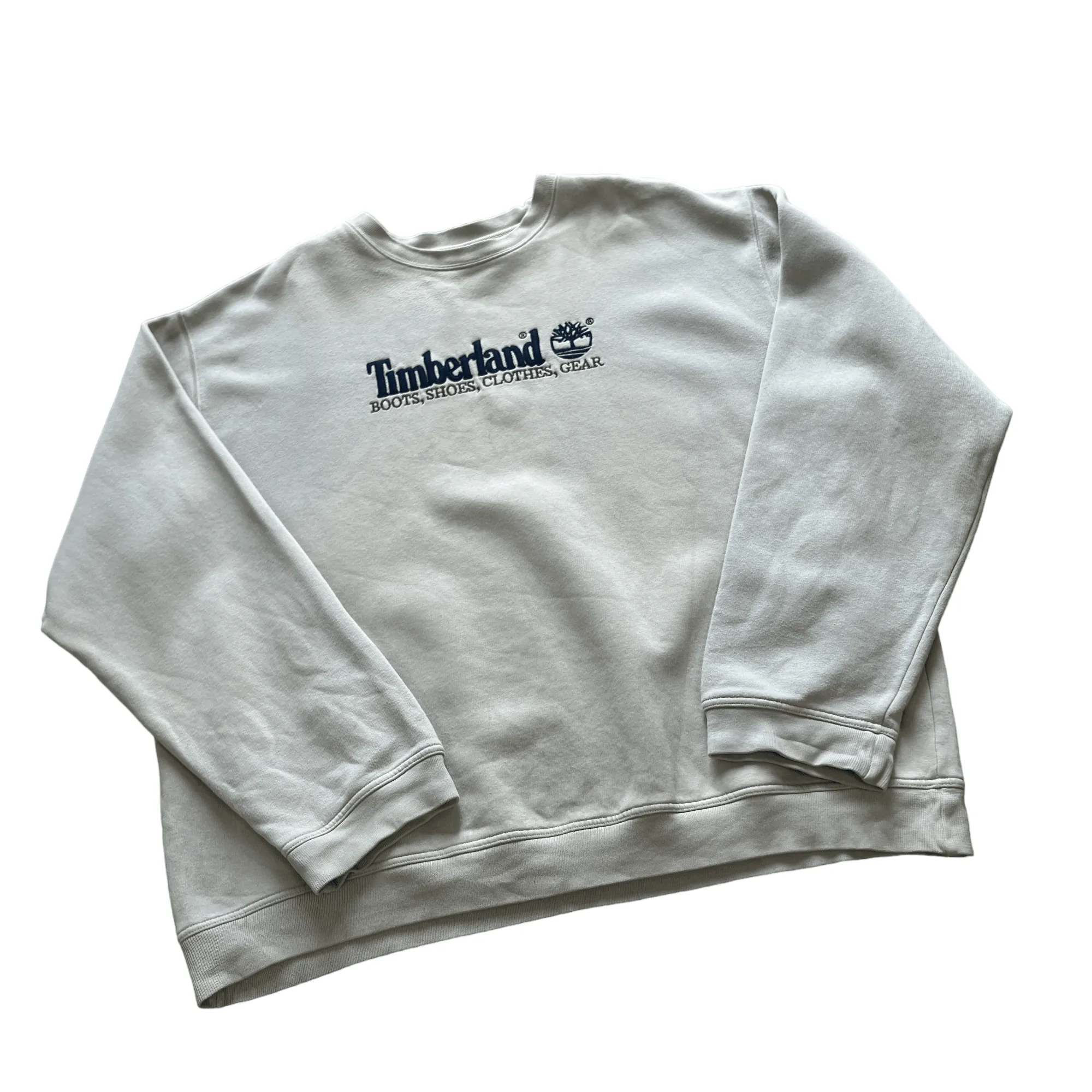 Vintage 90s Cream Timberland Sweatshirt - XXL