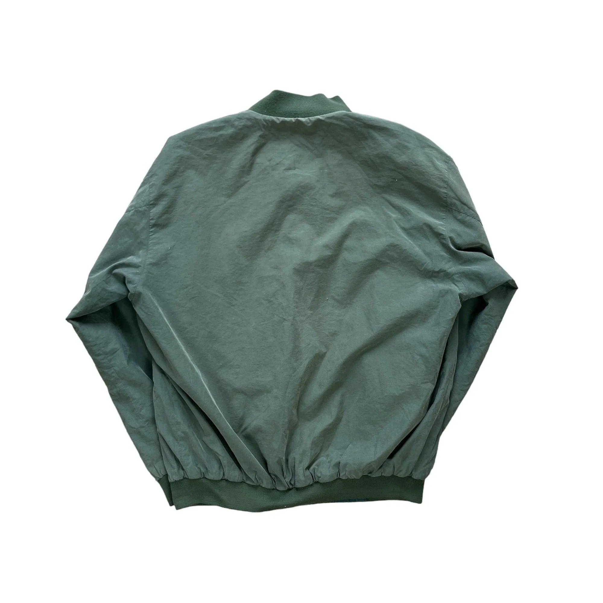 Vintage 90s Green Lacoste Reversible Bomber Jacket - Medium